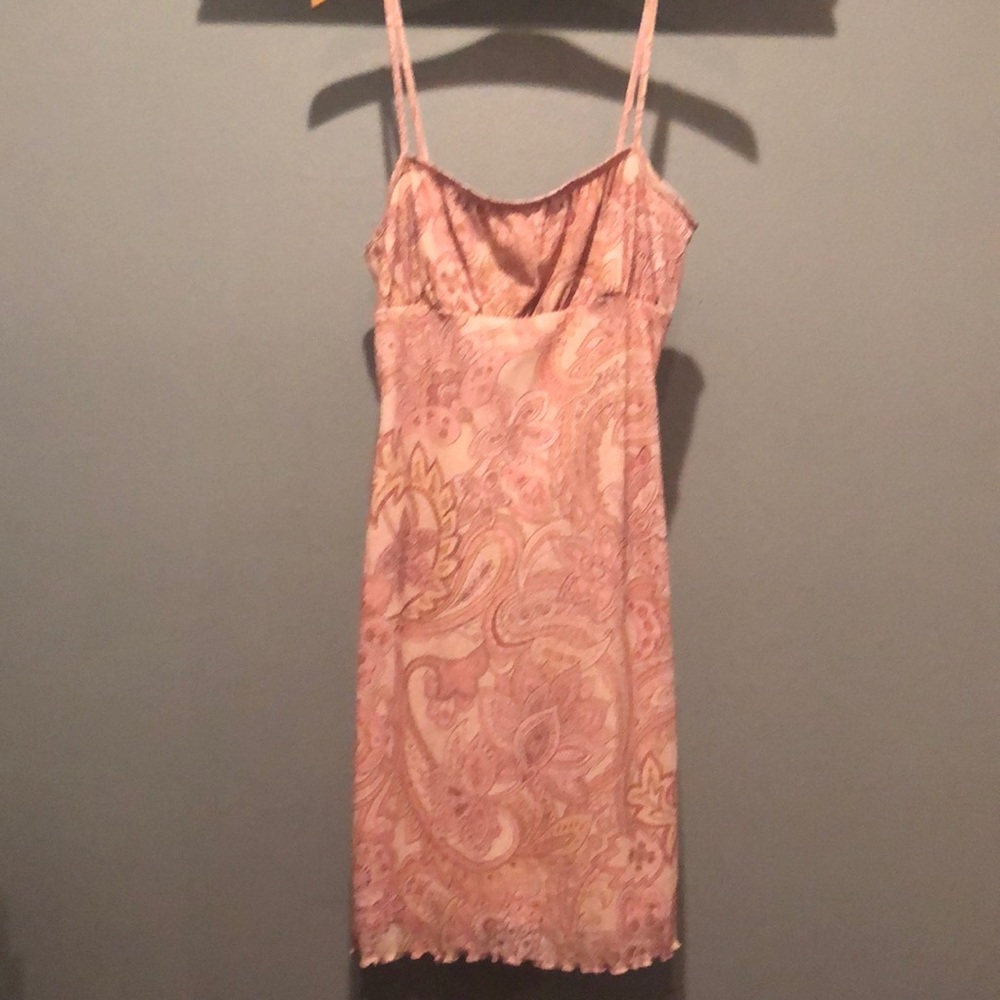 Super Cute Pink Paisley Print Dress